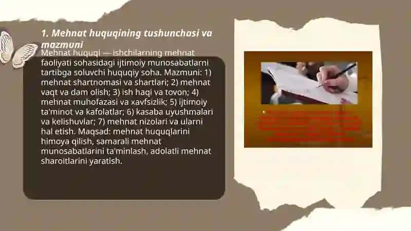 Mehnat huquqining tushunchasi va uslublari 3