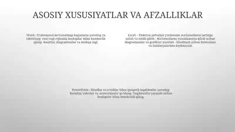 Microsoft Office Dasturlari 3