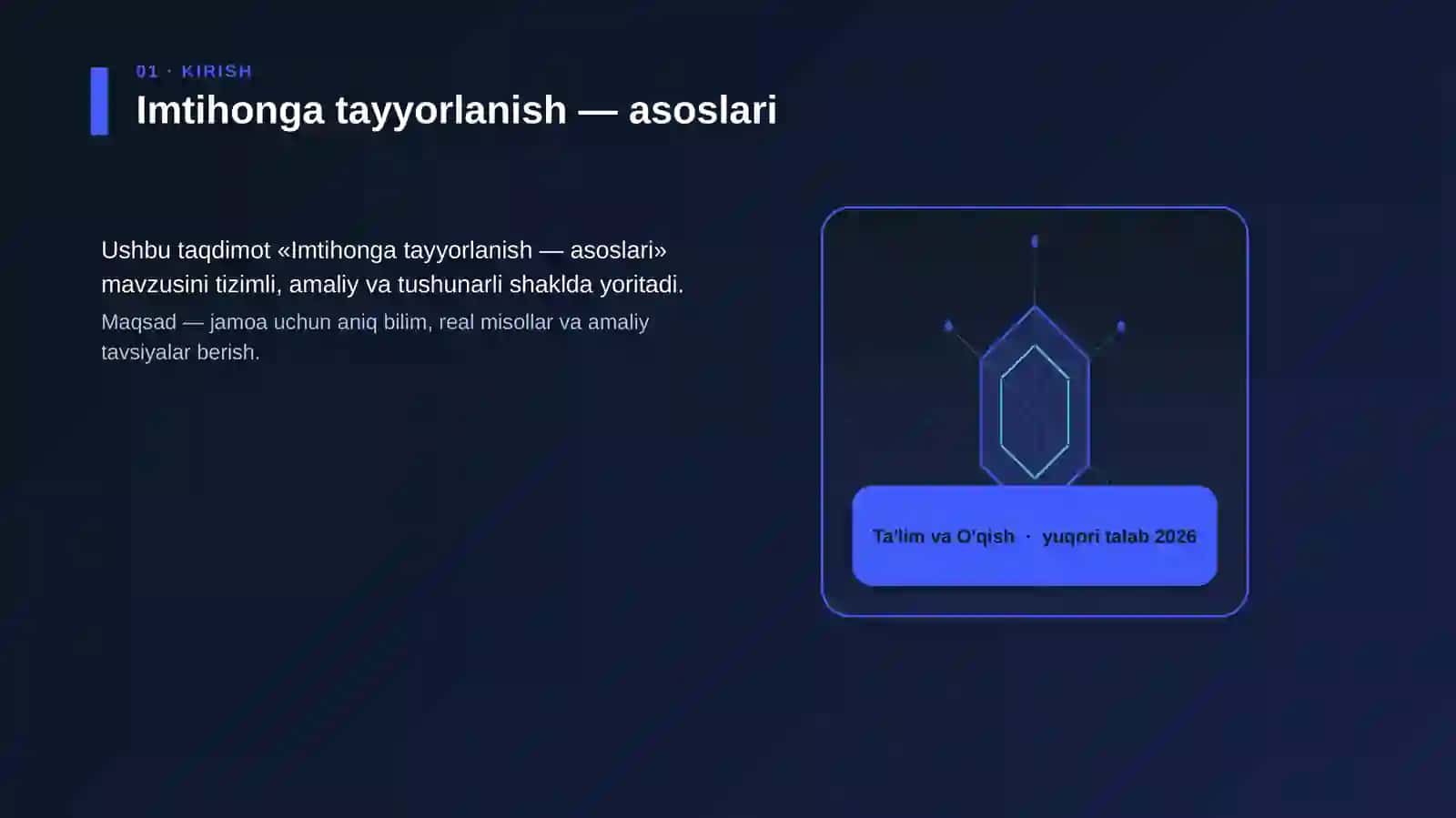 Imtihonga tayyorlanish — asoslari 3
