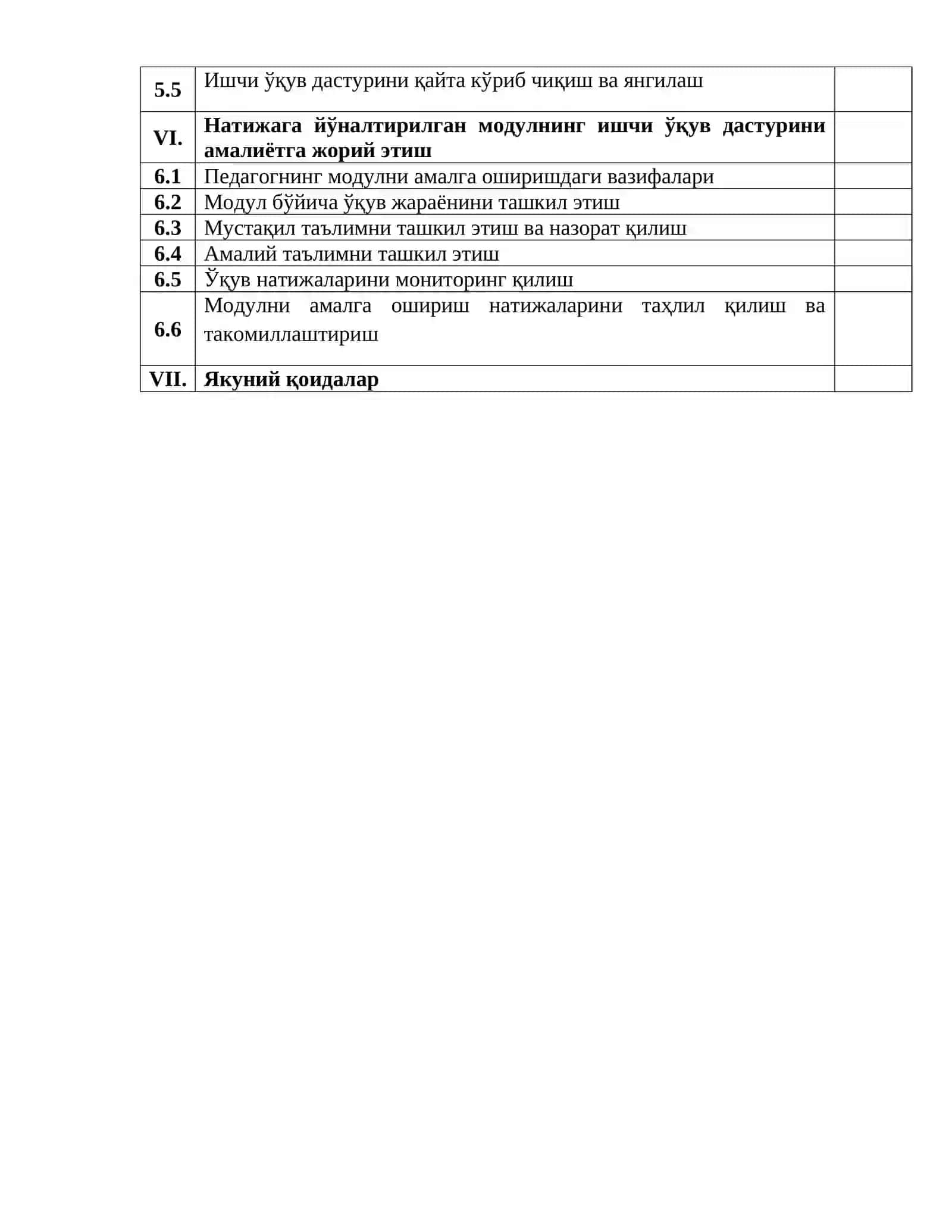 Modull hujjati namunasi texnikumlar uchun 3