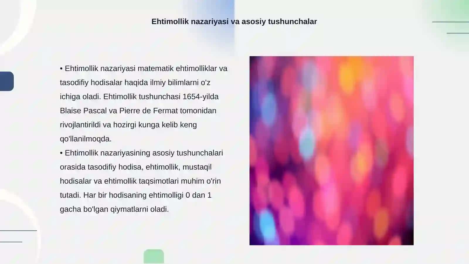 Ehtimollikning qo‘shish va ko‘paytirish teoremalari 3