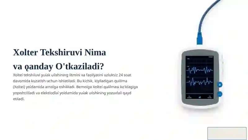 Bemorlarning Holatini Avtomatik Nazorat ǫilish Sistemalari: Xolter Tekshiruvi 3