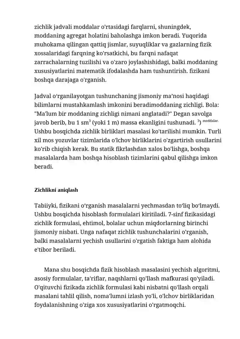 Maddalarning zichligi 3