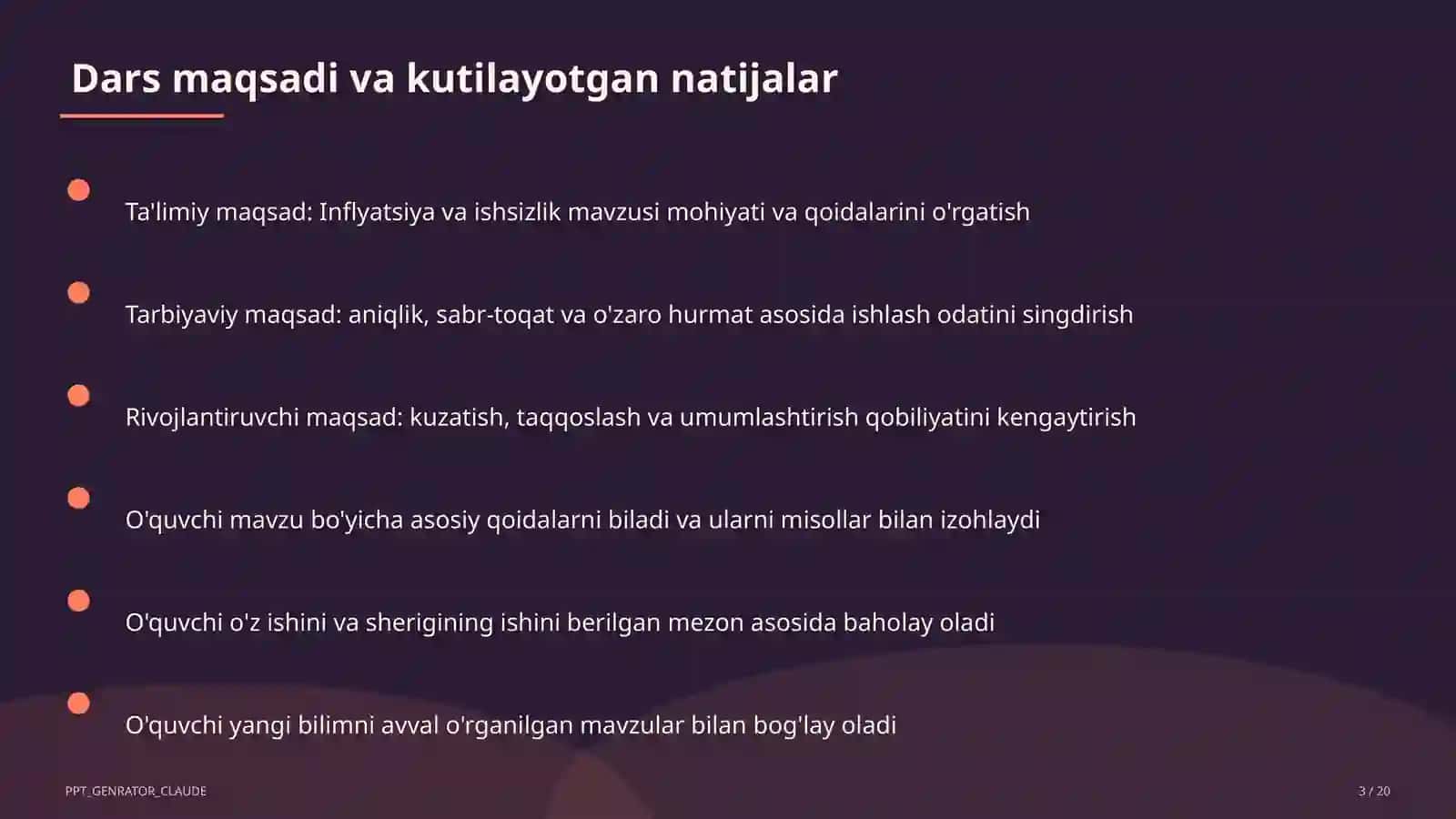 Inflyatsiya va ishsizlik (11-sinf) 3