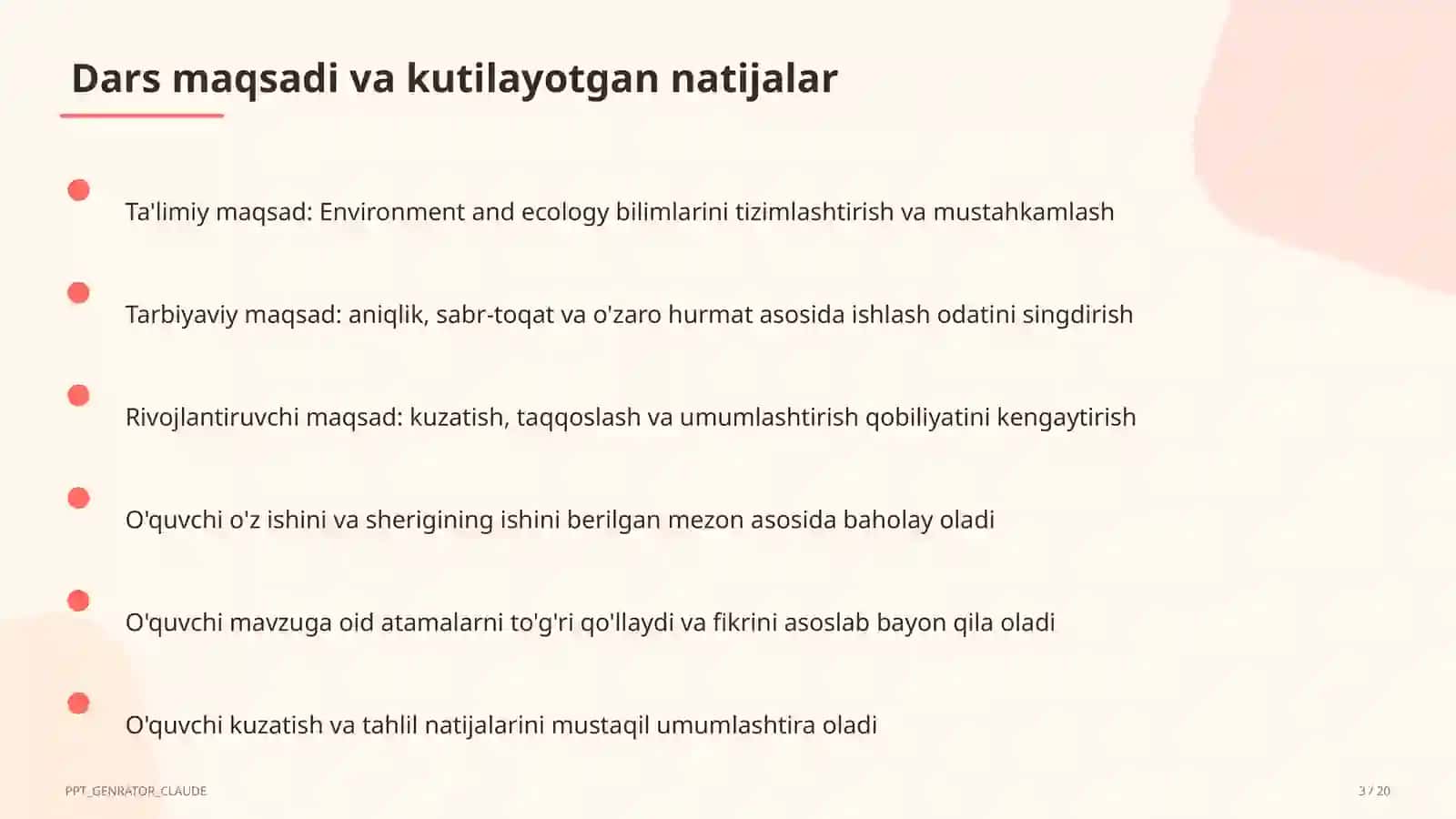 Environment and ecology (9-sinf) 3