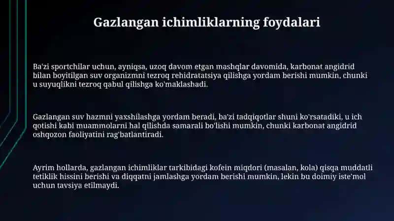 Gazli ichimliklar foydasi va zarari 3