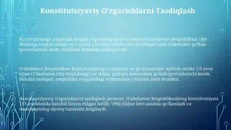 Konstitutsiyaga o'zgartirish va qo'shimchalar kiritish tartibi 3