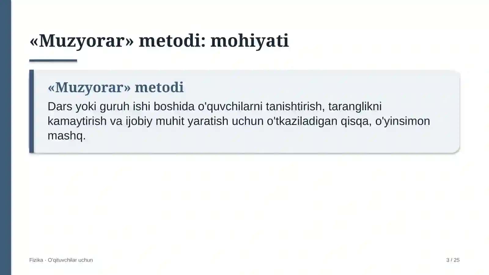 fizika darslarida muzyorar metodidan foydalanish 2341 3