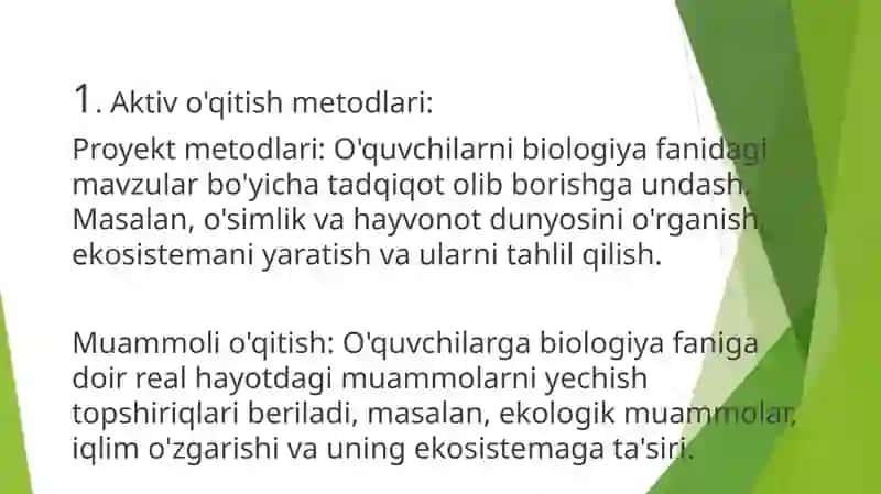 BIOLOGIYA O’QITISH METODIKASI 3