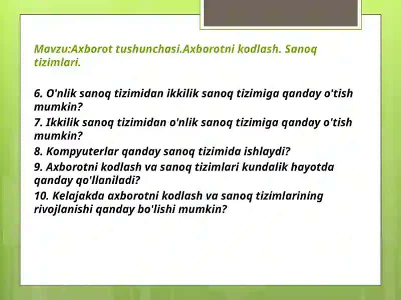 Axborottushunchasi 3