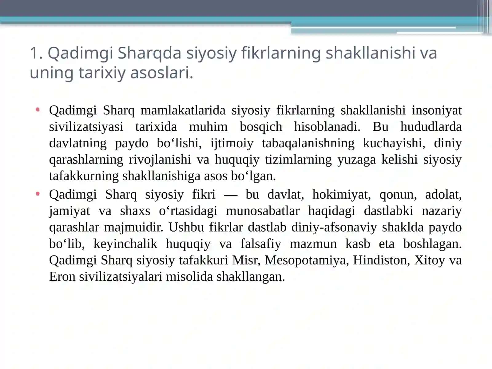 Jahon siyosiy-mafkuraviy ta’limotlar tarix 3