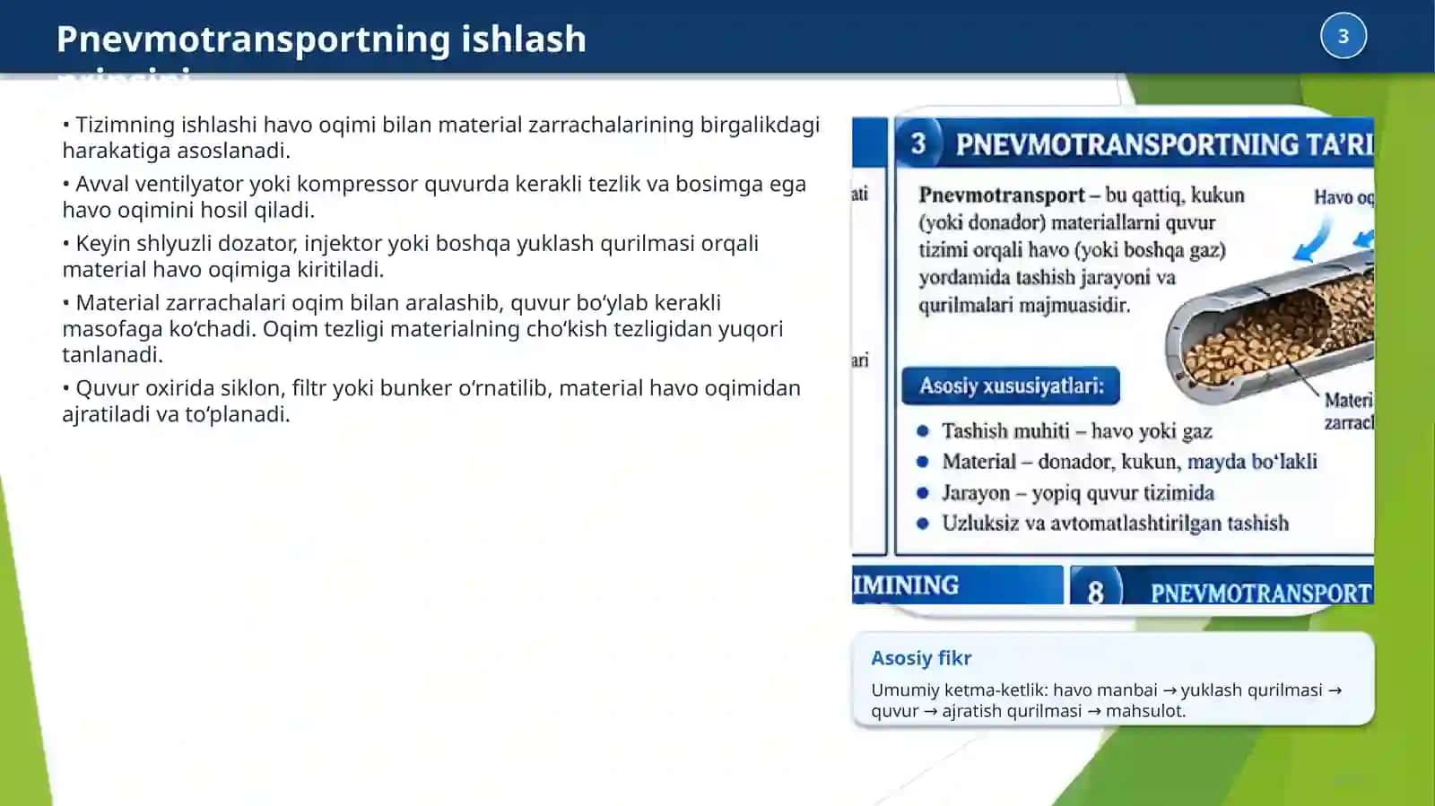 Pnevmotransport qurilmalari va ularni hisoblash 3