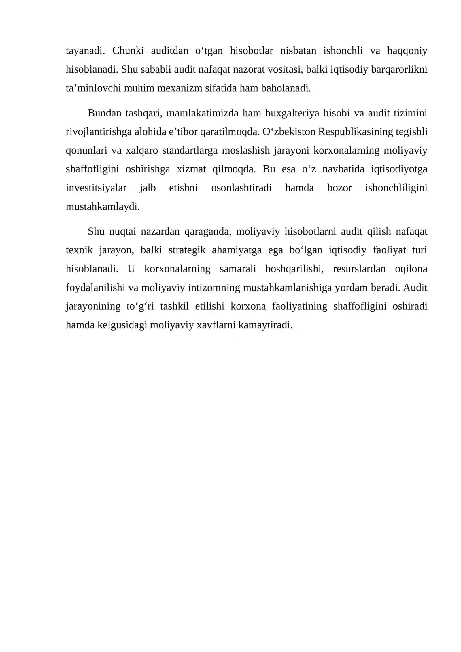 MOLIYAVIY HISOBOTNI AUDIT QILISHNING AHAMIYATI 3