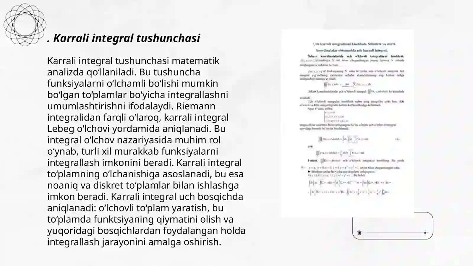 Karrali integrallar 3