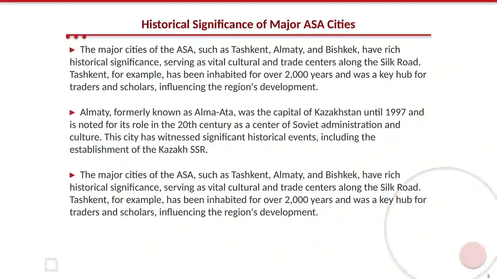 ASA shaharlari 3