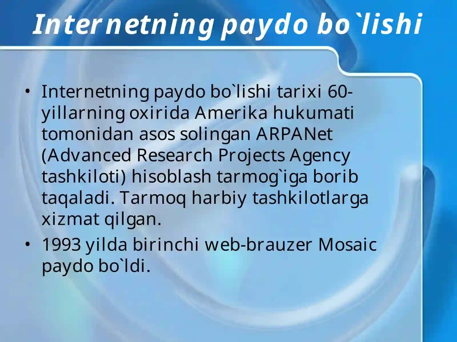 Veb-media mahsulotlarni yaratish texnologiyasi 3