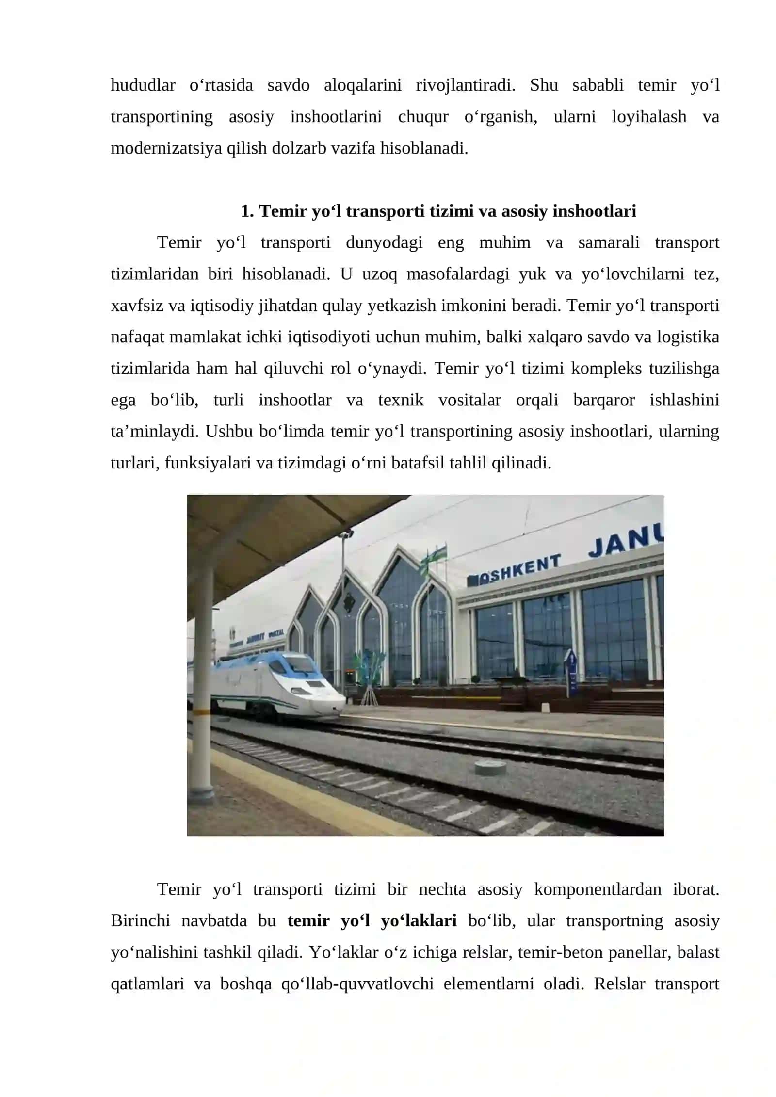 Temir yoʻl transportining asosiy inshootlari 3