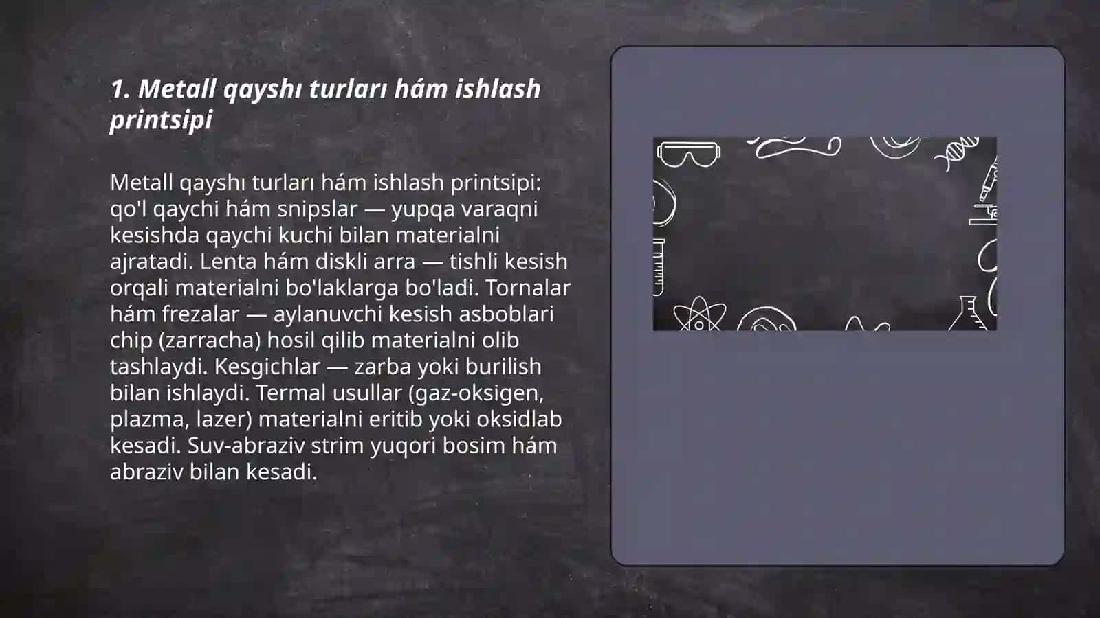 Metall qayshı menen qırqıw: uluwma maǵluwmat hám qollanılıwı 3