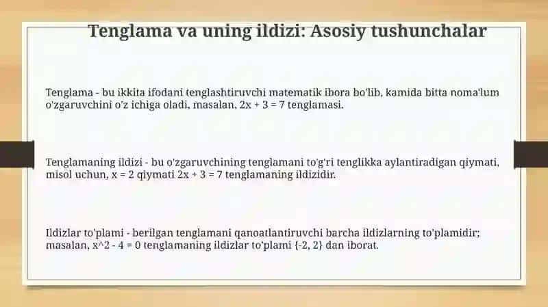 Tenglamavauningildizi 3