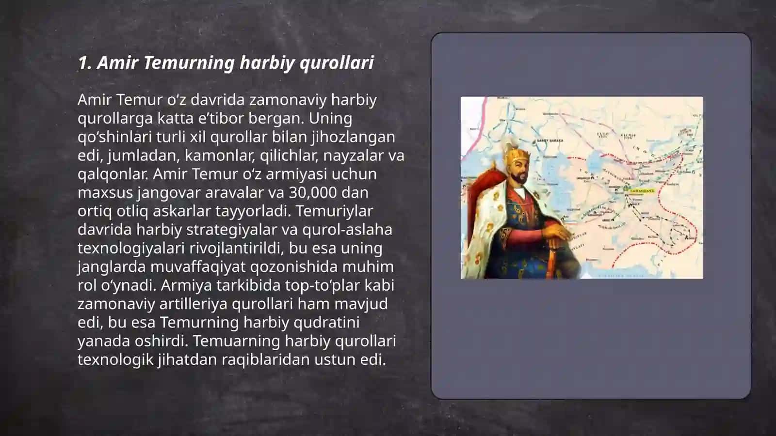 Amir Temurning harbiy qurollari 3