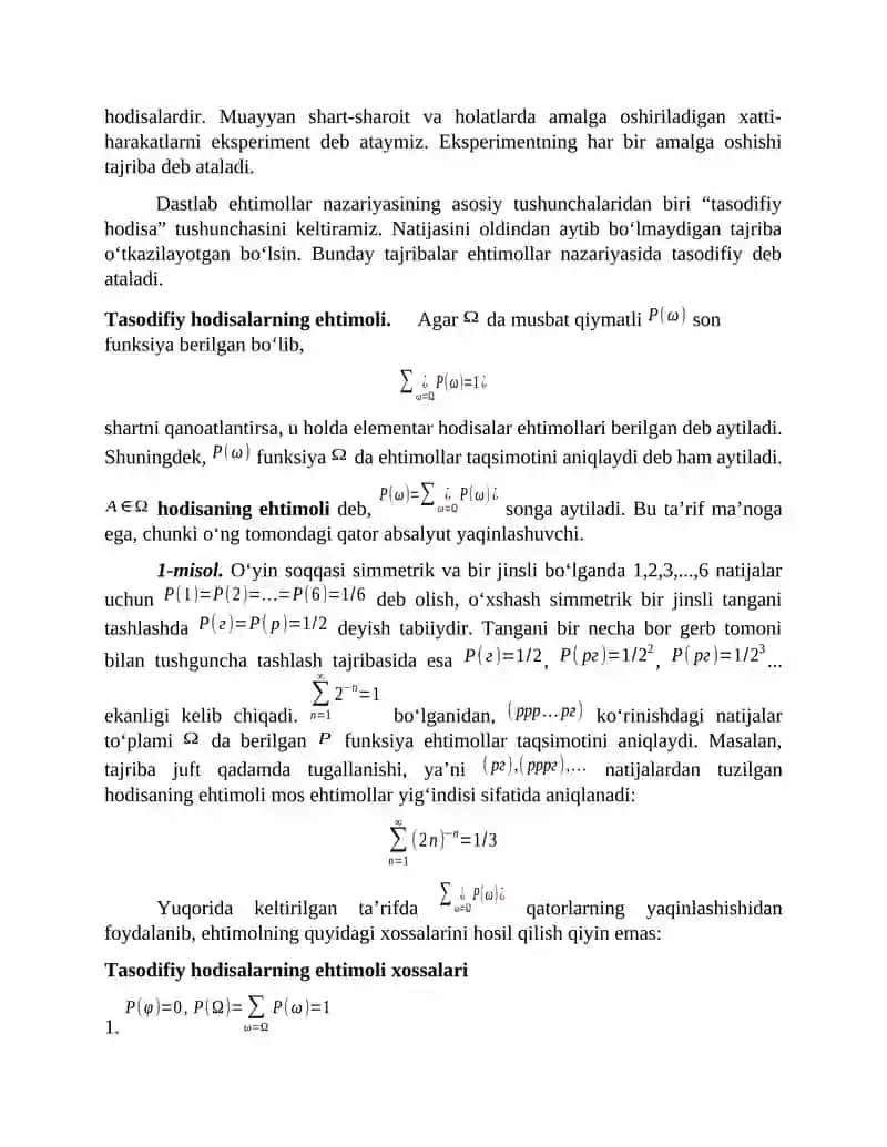bog'liqsiz tarjibalar ketma ketligi 3