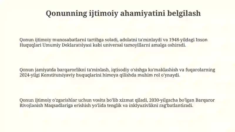 Huquqning Ijtimoiy Qiymati 3