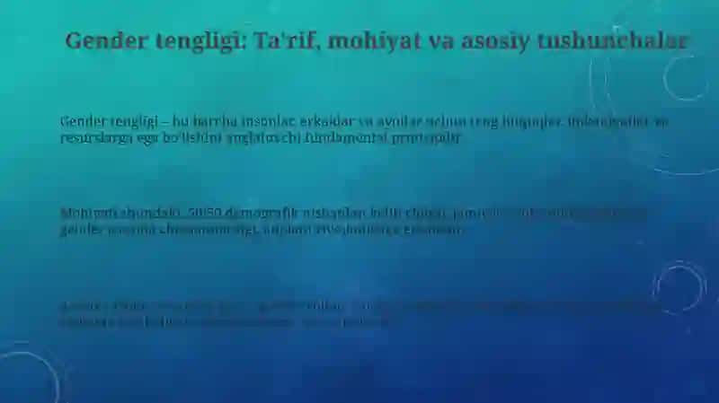 Gender Tengligi Tushunchasi, Uning Mohiyati Va Ilmiy Tahlili 3