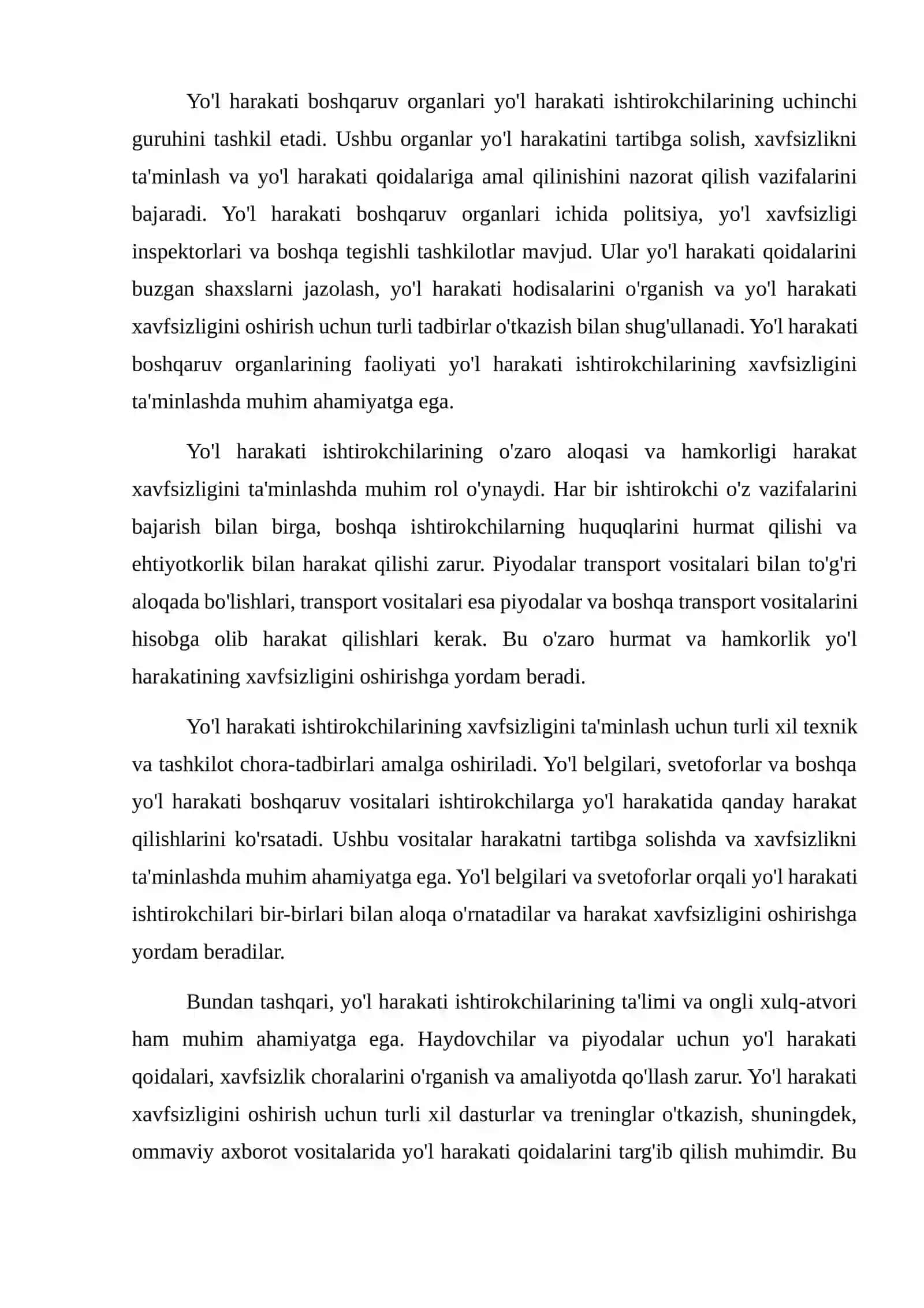 Yo'l harakati ishtirokchilari 3