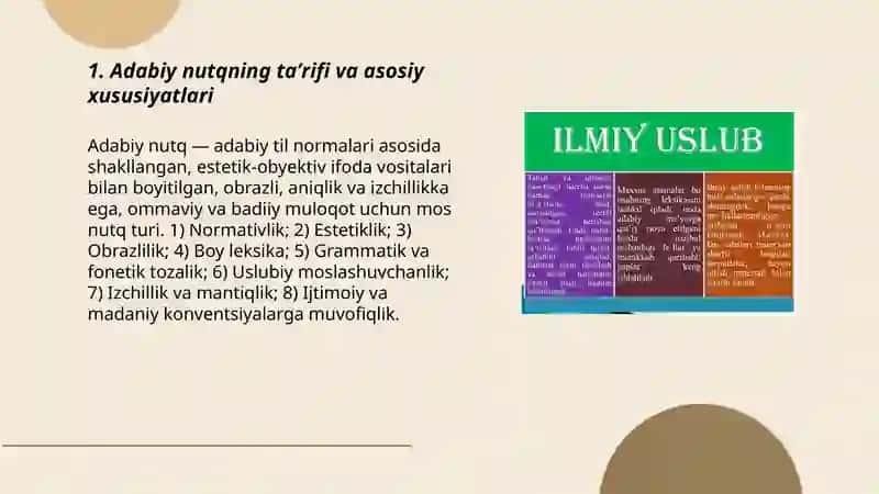 Adabiy nutq va uning uslublari 3
