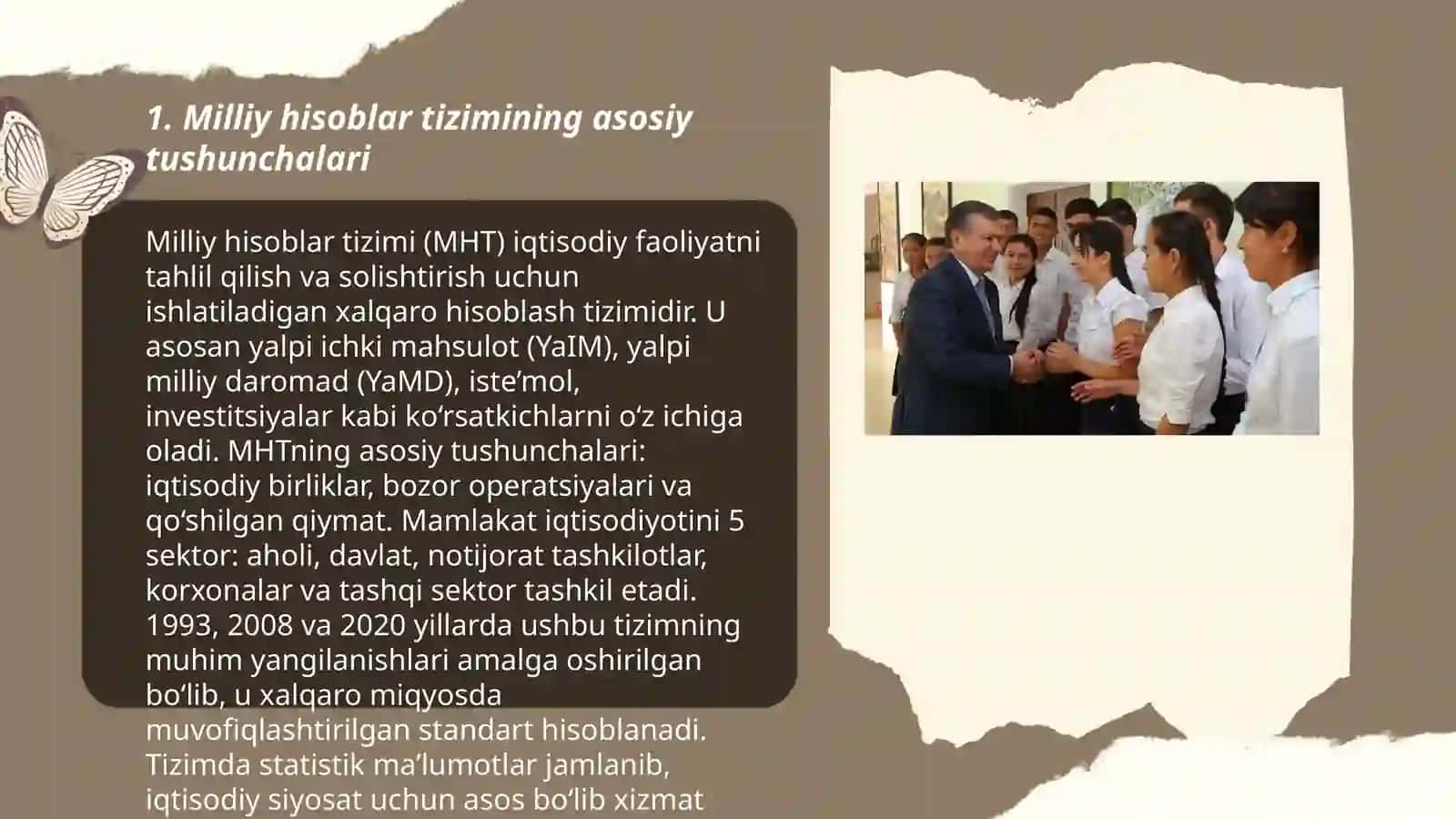 Milliy hisoblar tizimi va O'zbekistonda unga o'tishning vazifalari 3