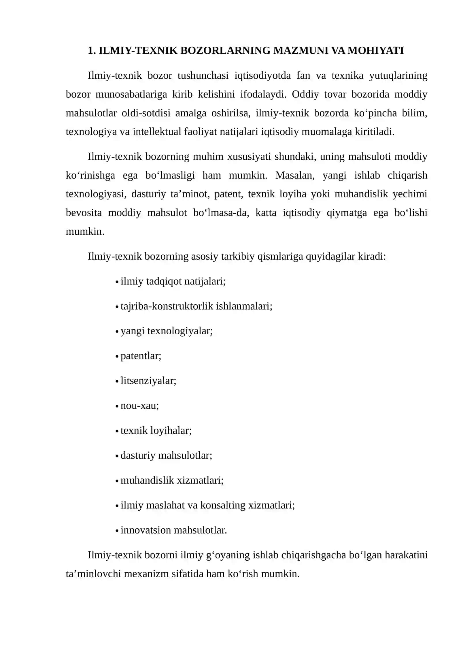 ILMIY-TEXNIK BOZORLAR VA ULARNING AHAMIYATI 3