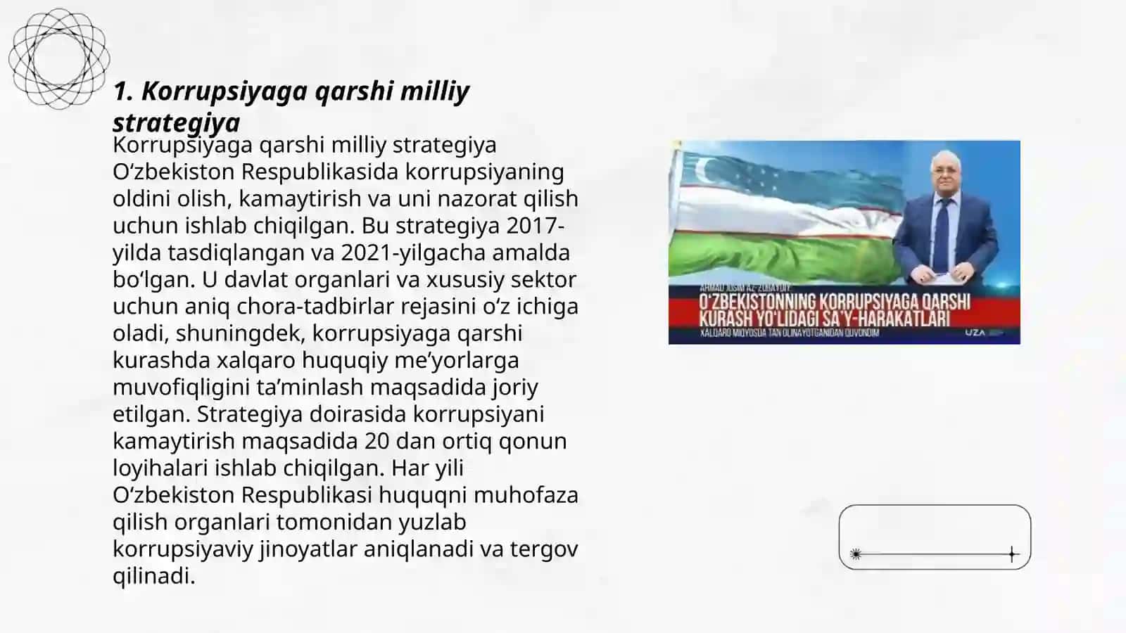 Oʻzbekistonning korrupsiyaga qarshi kurash siyosati 3