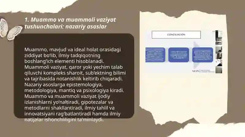 Muammo va Muammoli Vaziyat Ilmiy Tadqiqot 3