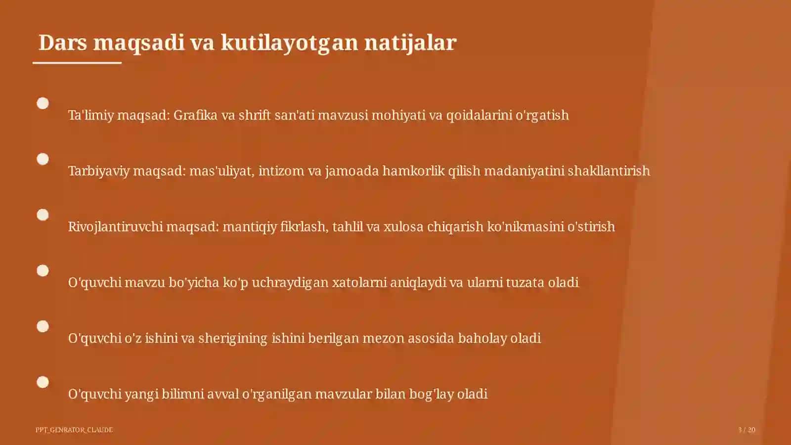 Grafika va shrift san'ati (6-sinf) 3