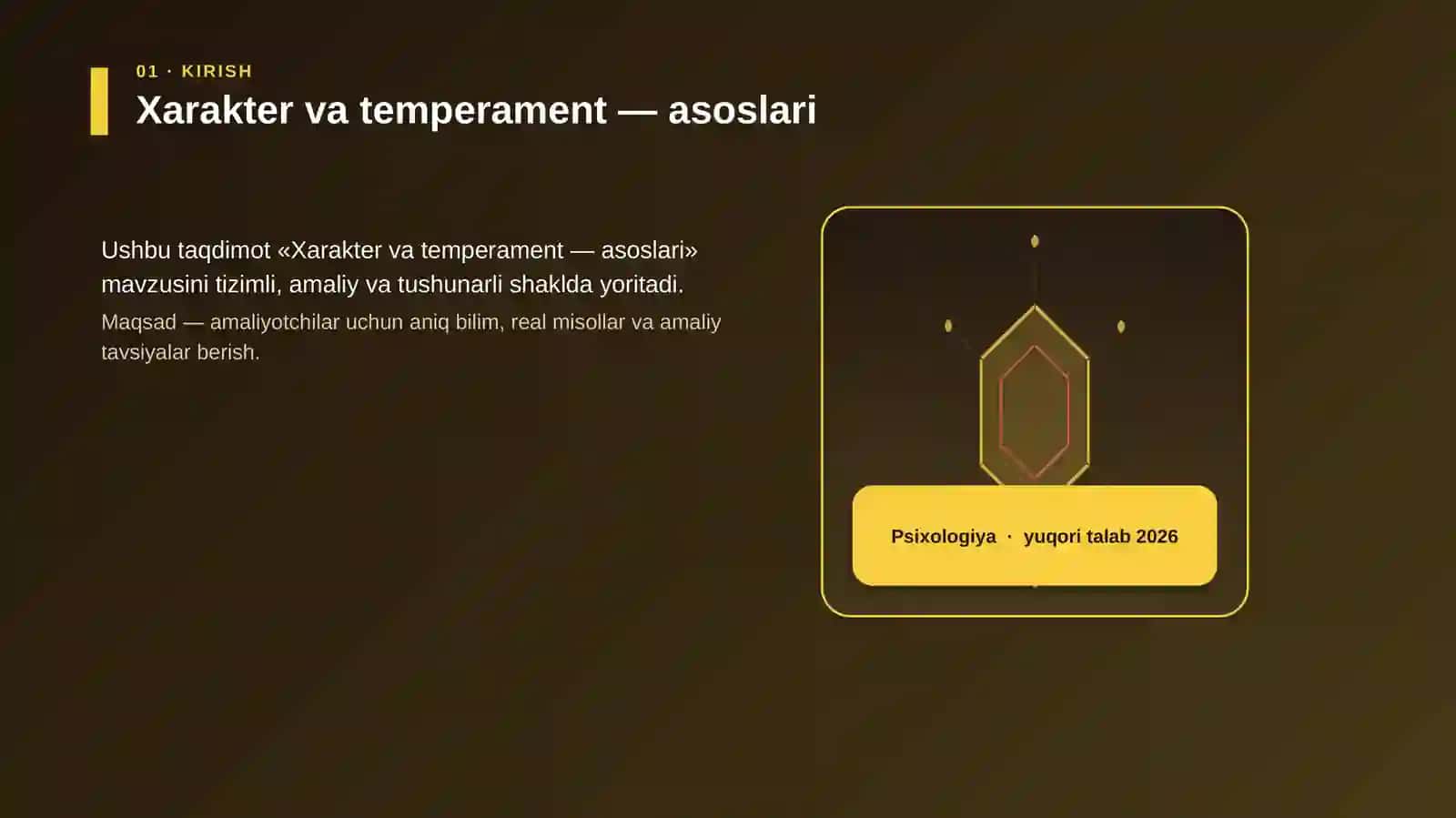 Xarakter va temperament — asoslari 3