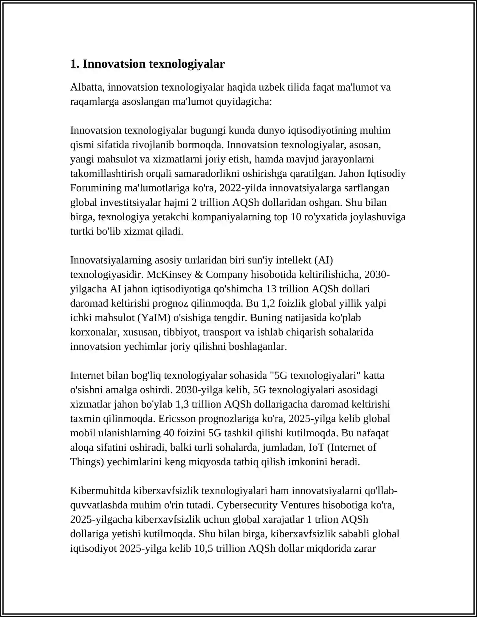 MUSTAQIL ISH Mavzu: BRENDINGDAGI INNOVATSIYA 3
