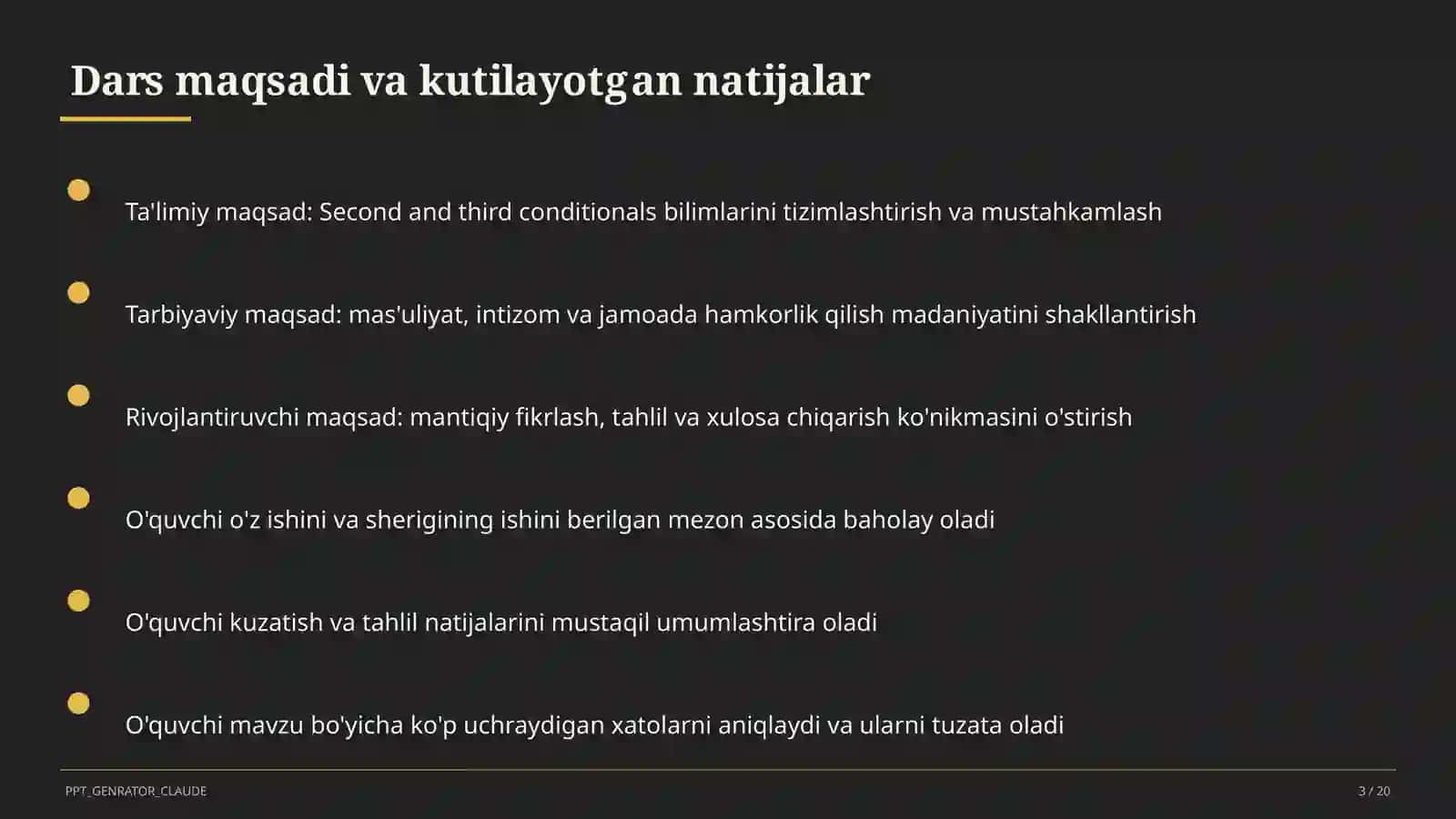 Second and third conditionals (10-sinf) 3