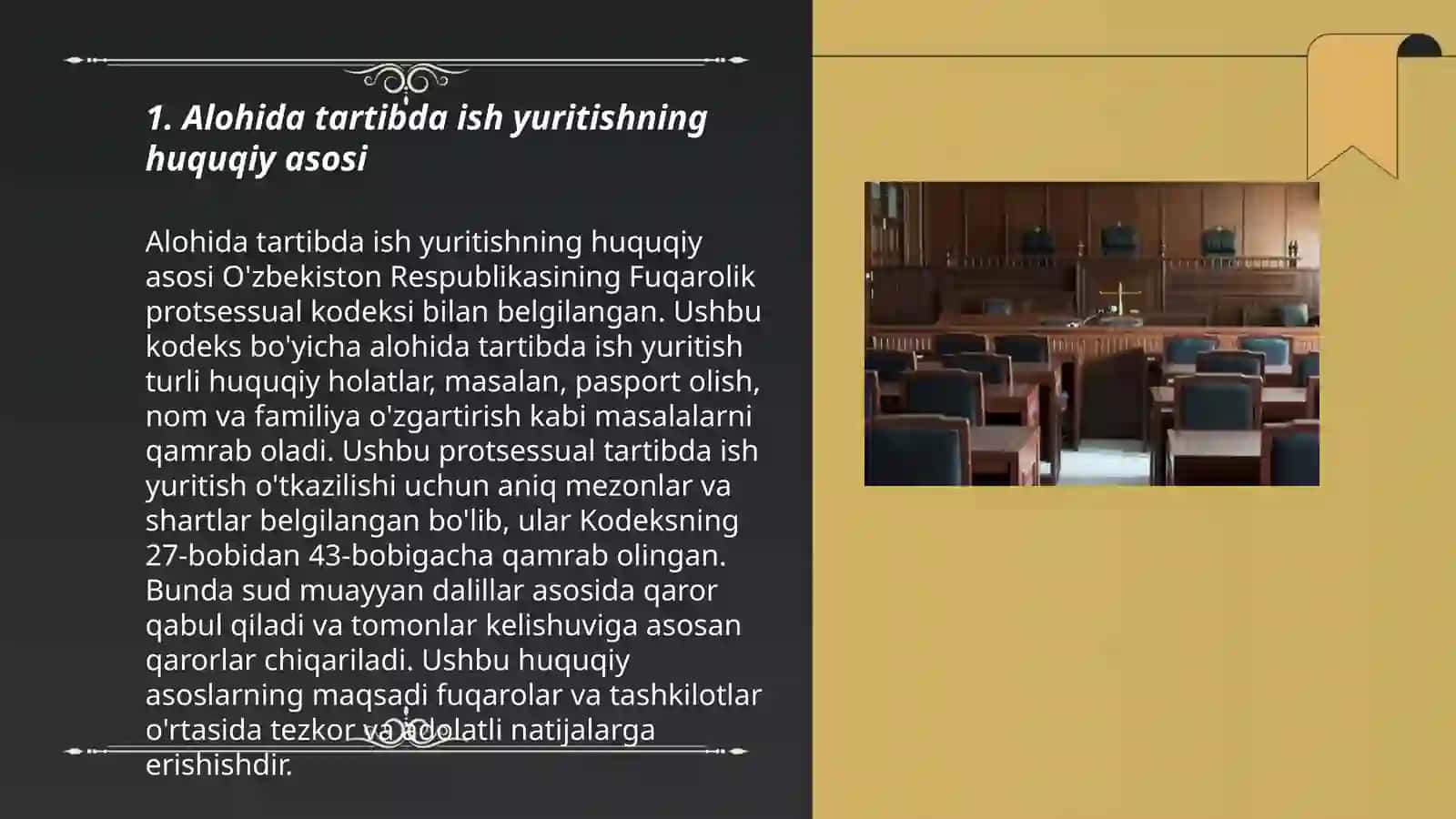 Alohida tartibda ish yuritishning huquqiy asosi 3