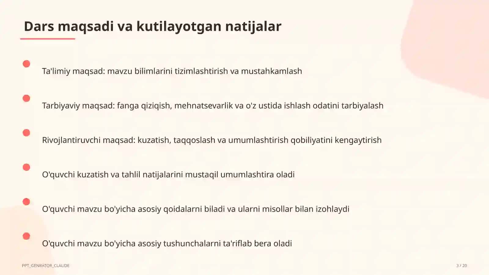 Belgi va harakat bildirgan so'zlar (2-sinf) 3