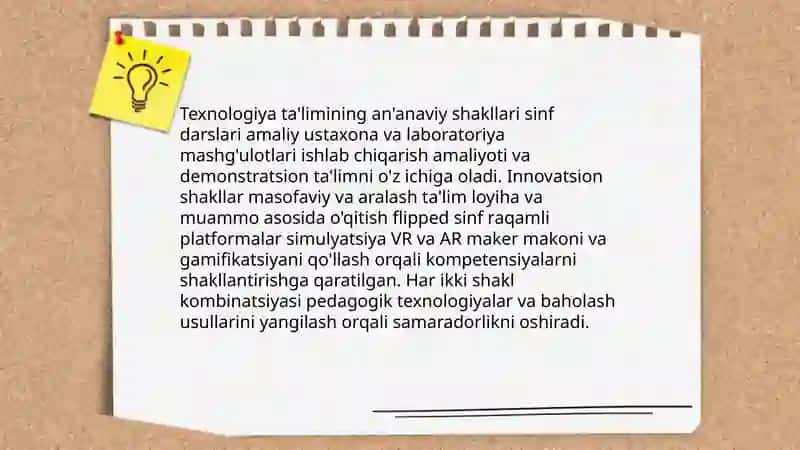 Texnologiya ta'limining shakl va metodlari 3