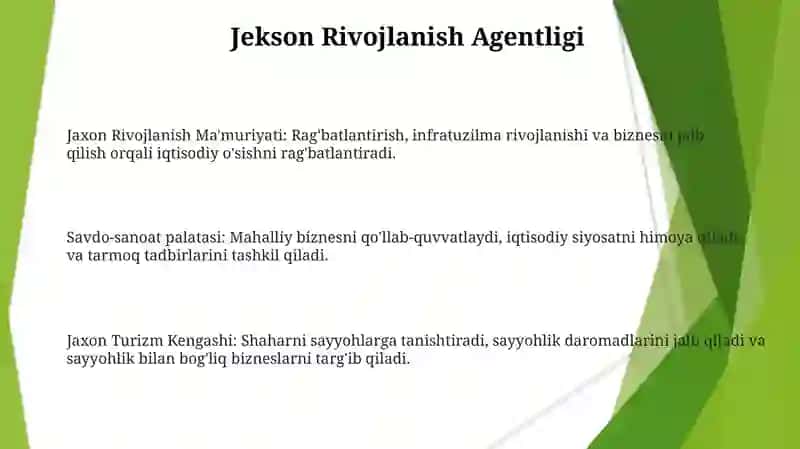 Jaxonning yirik iqtisodiy tashkilotlari va ularning ro'li 3