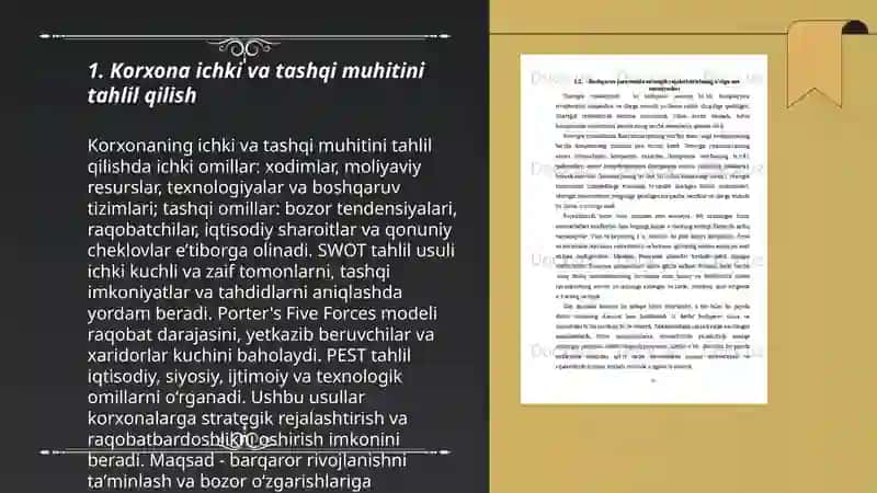 Korxonalarda tadqiqot olib borish va strategik rejalashtirish 3