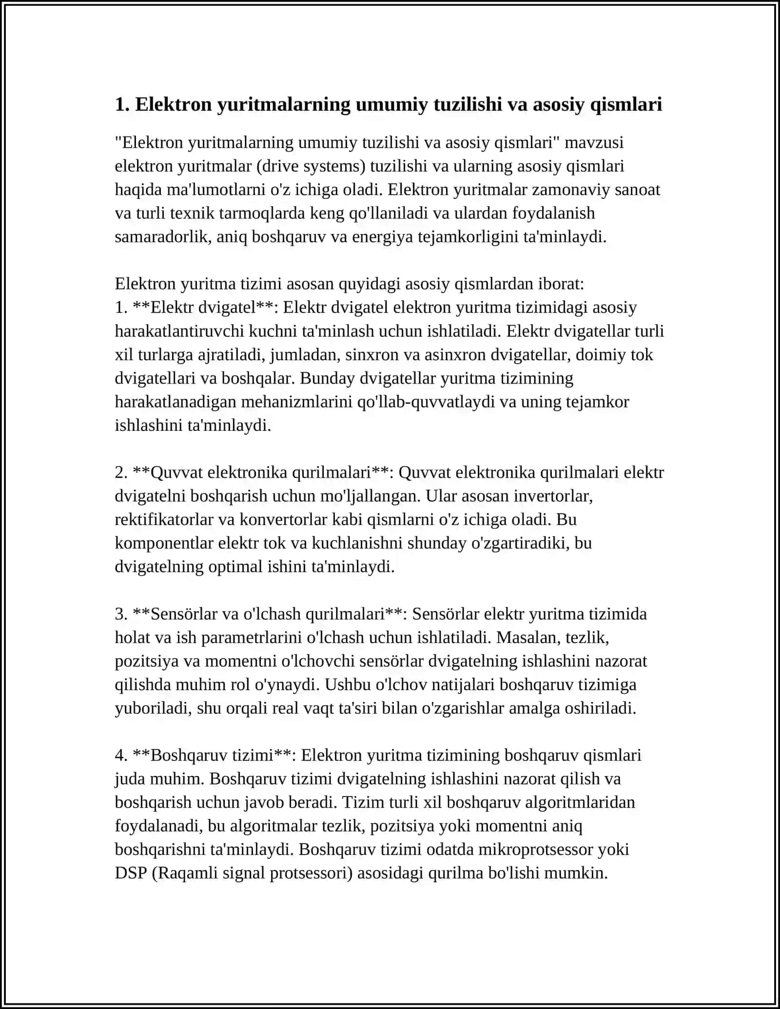 Elektron yuritmalarning umumiy tuzilishi va asosiy qismlari 3