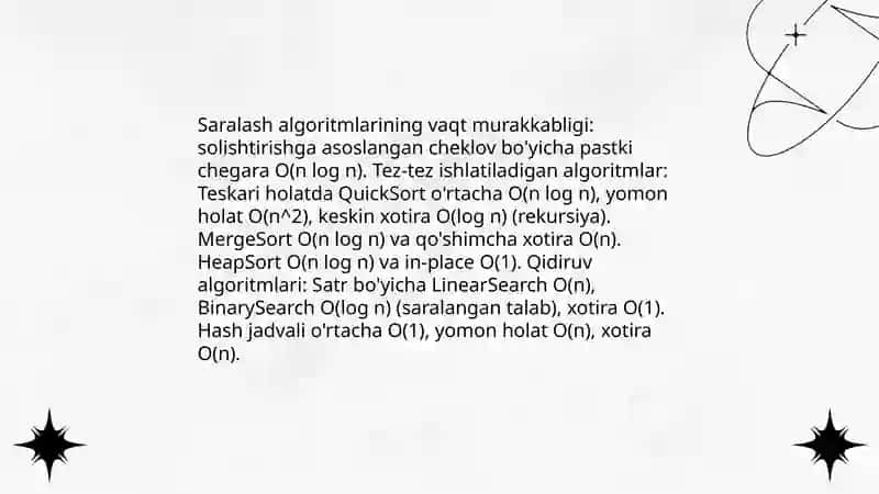 Saralash va izlashning samarali algoritmi 3