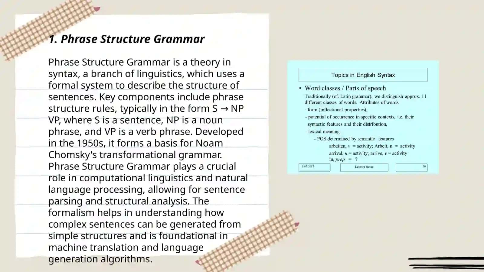 Phrase Structure Grammar 3
