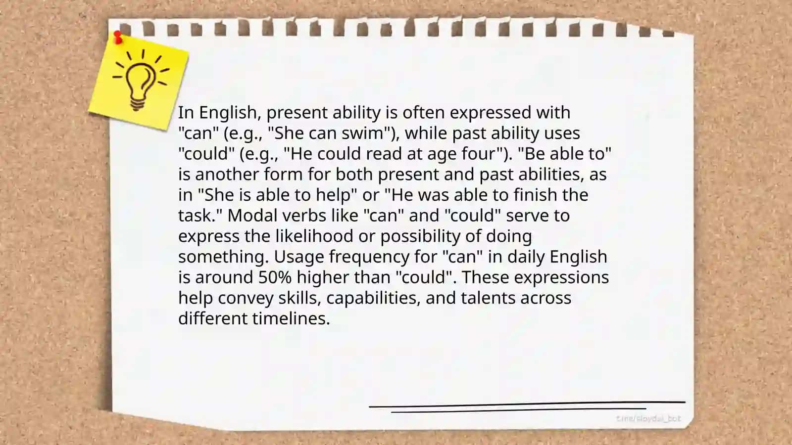 Ability in the Present and Past 3