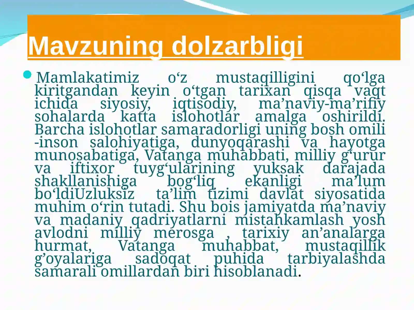 O’quvchilarda milliy g’ururni tarbiyalashda o’zbek xalq hofizlari ijodidan foydalanish 3