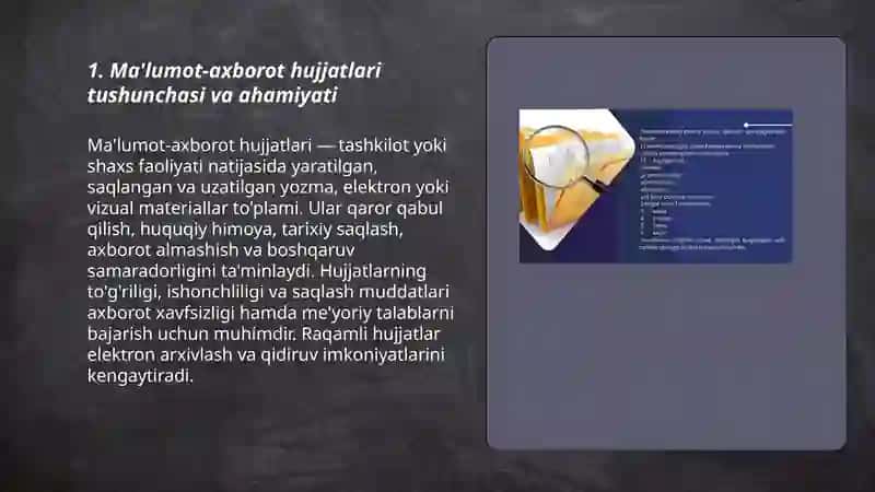 Ma'lumot-axborot hujjatlari 3
