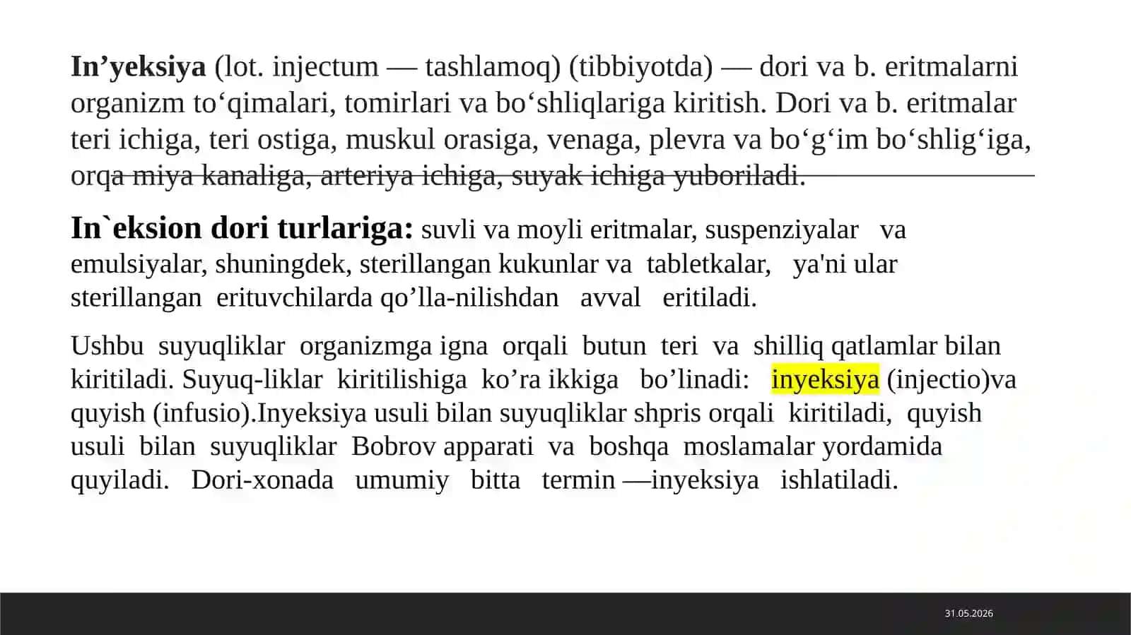 In’eksion dori turlarini tayyorlash texnologiyasi 3