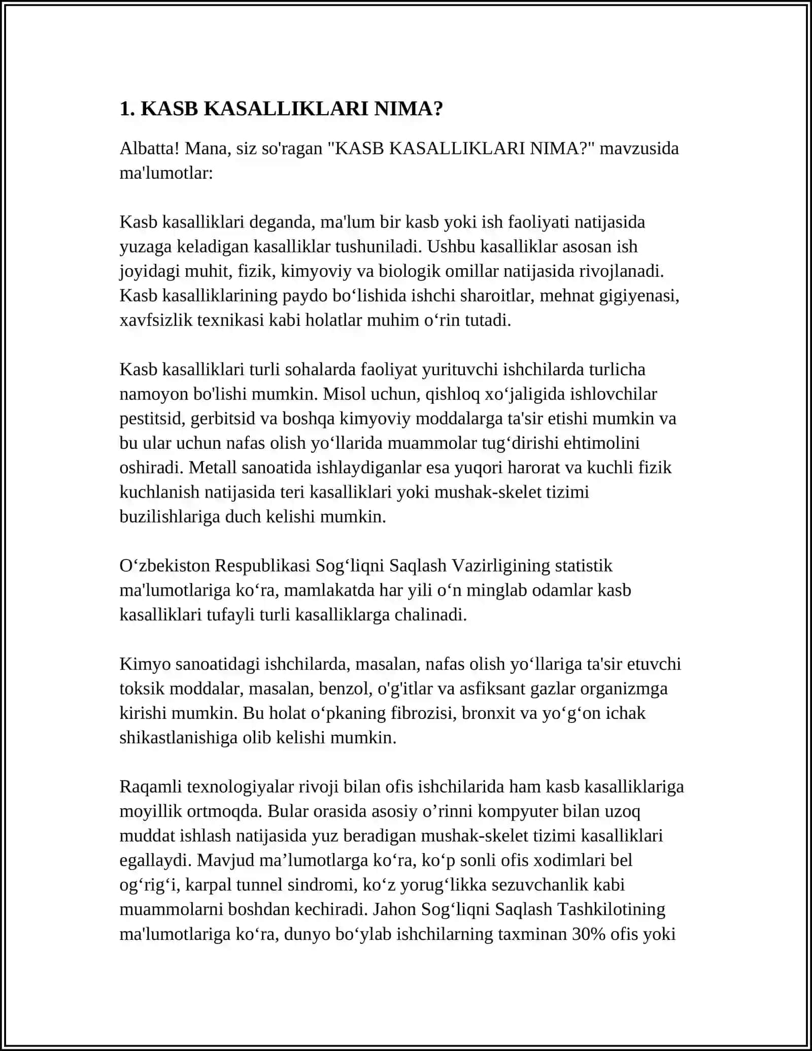 KASB KASALLIKLARI HAQIDA TUSHUNCHA 3